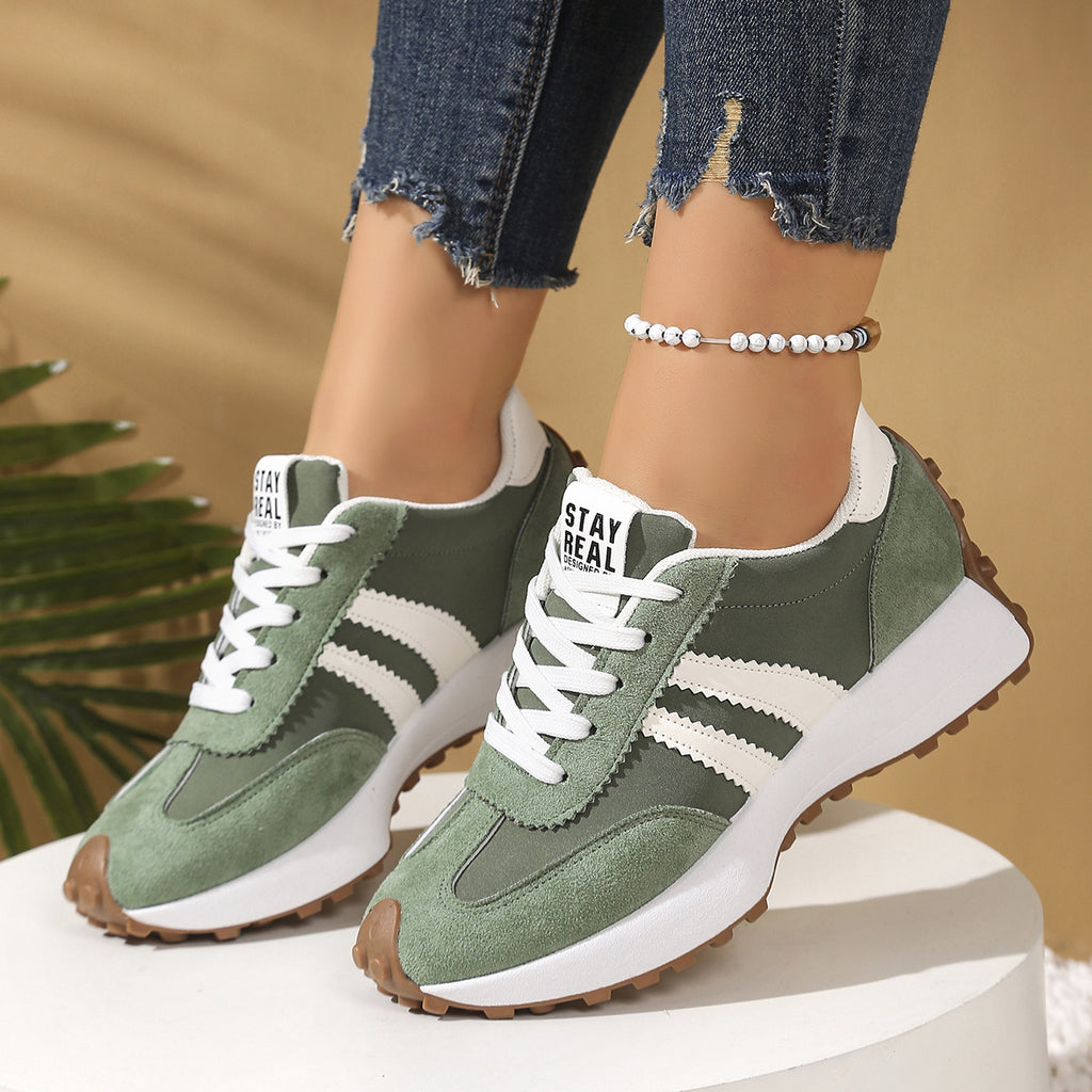 K Stripe Lace-up Sneakers Women's