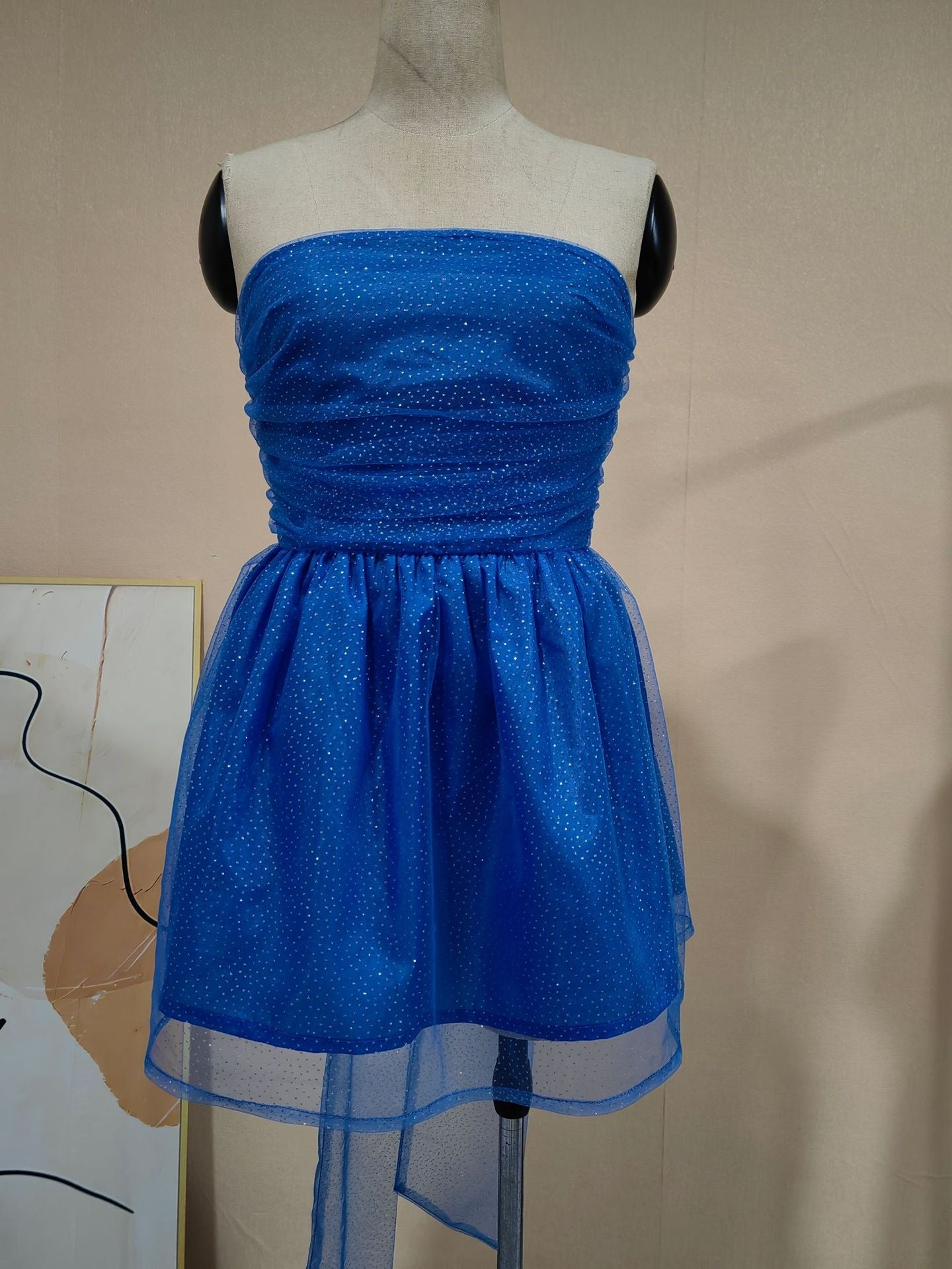 K Tube Top Lace Dress With Back