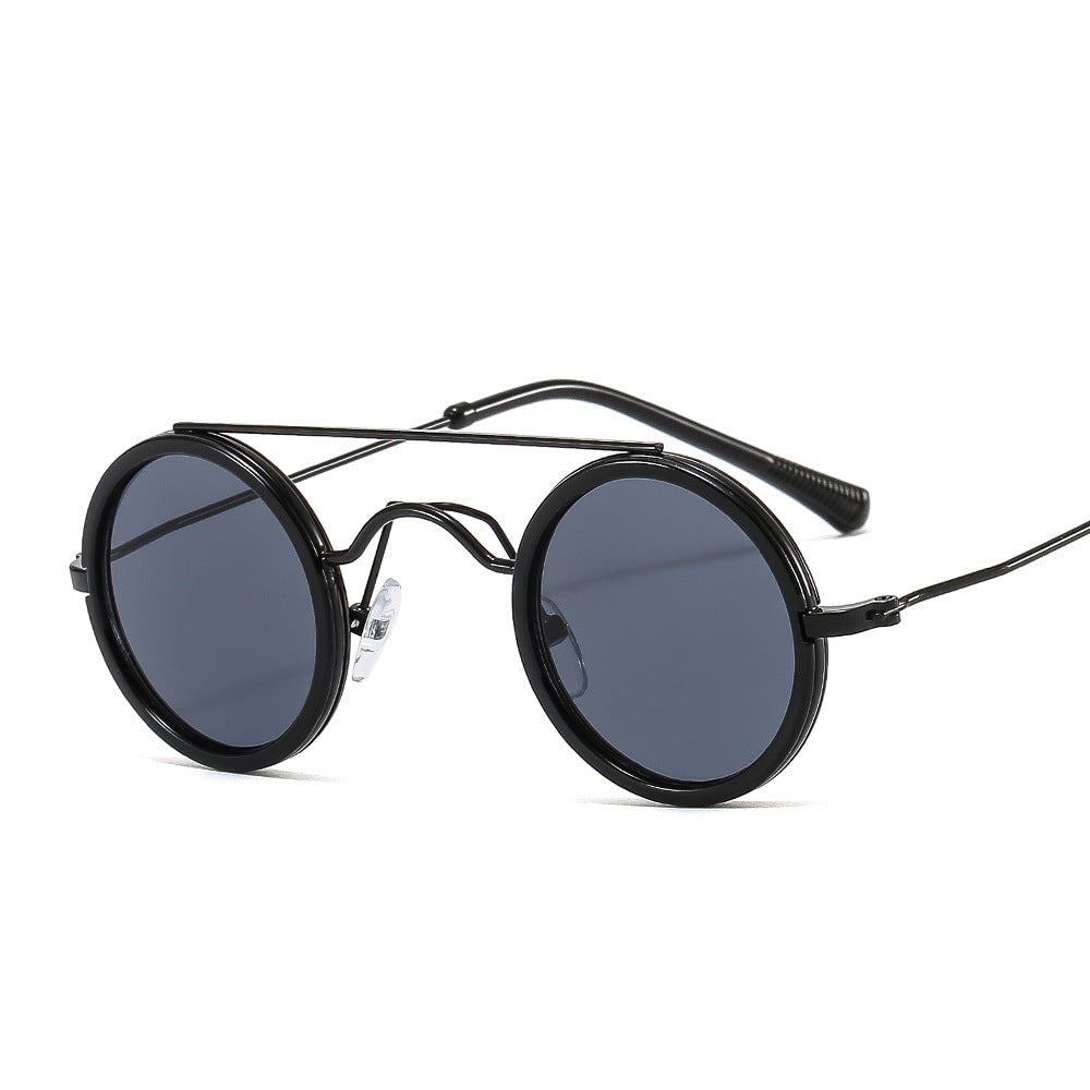 K Punk Small Round Rim Hip Hop Sunglasses