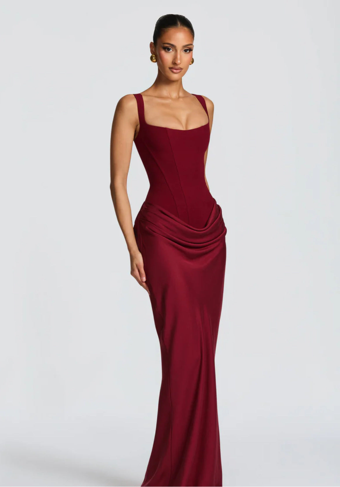 K Women's Strapless Sleeveless Sheath Maxi Dress