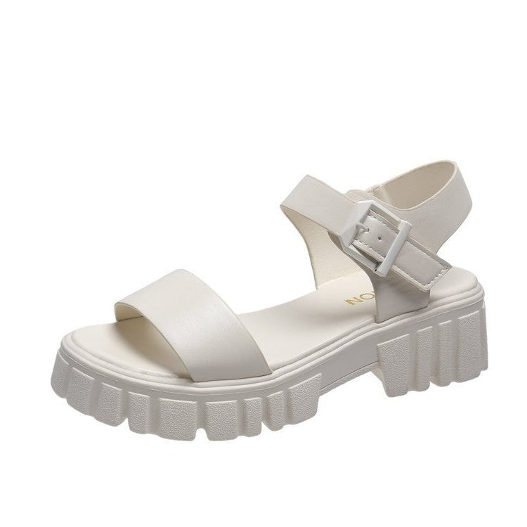 K Peep Toe Ankle-strap Buckle Sandals