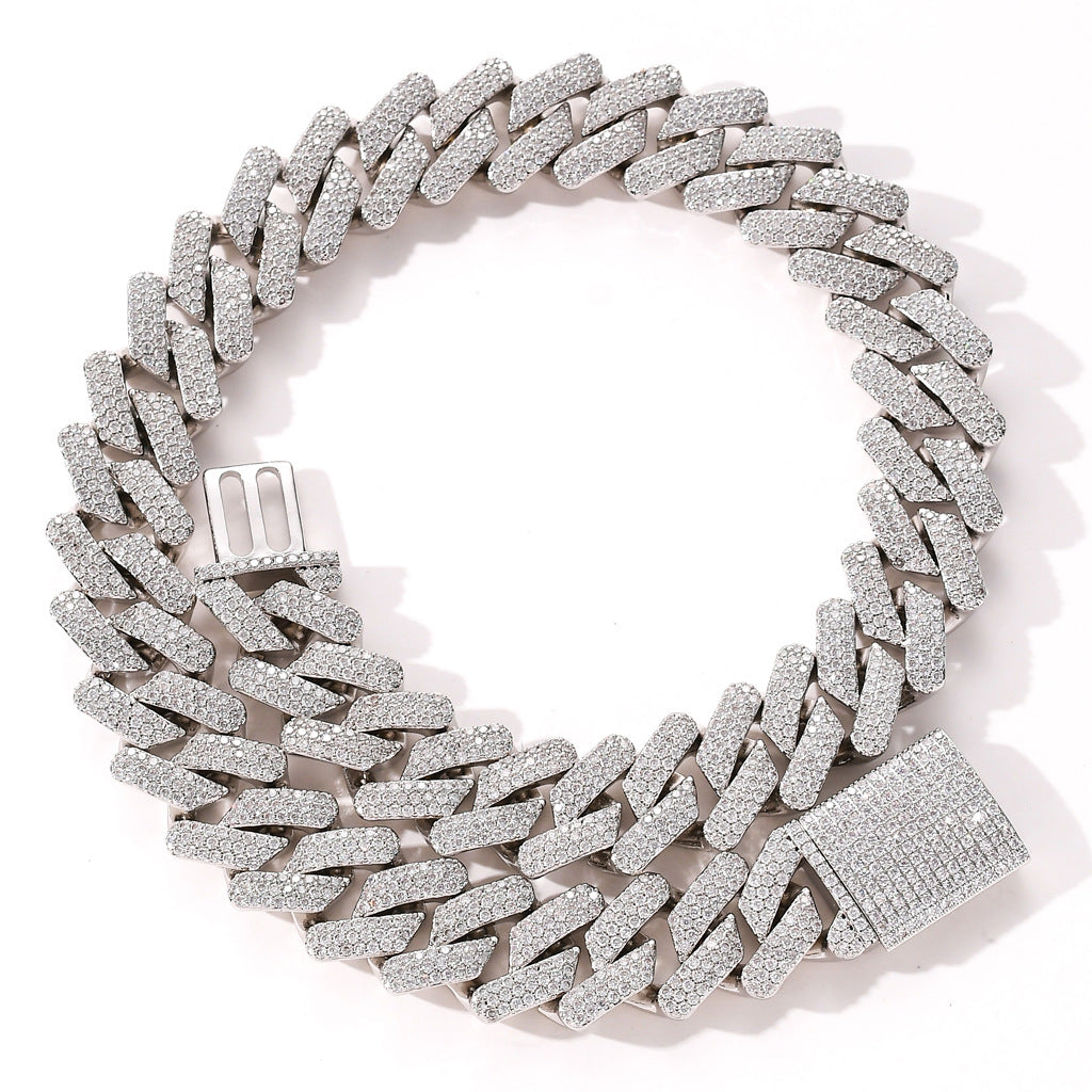 K Full zircon hip hop necklace