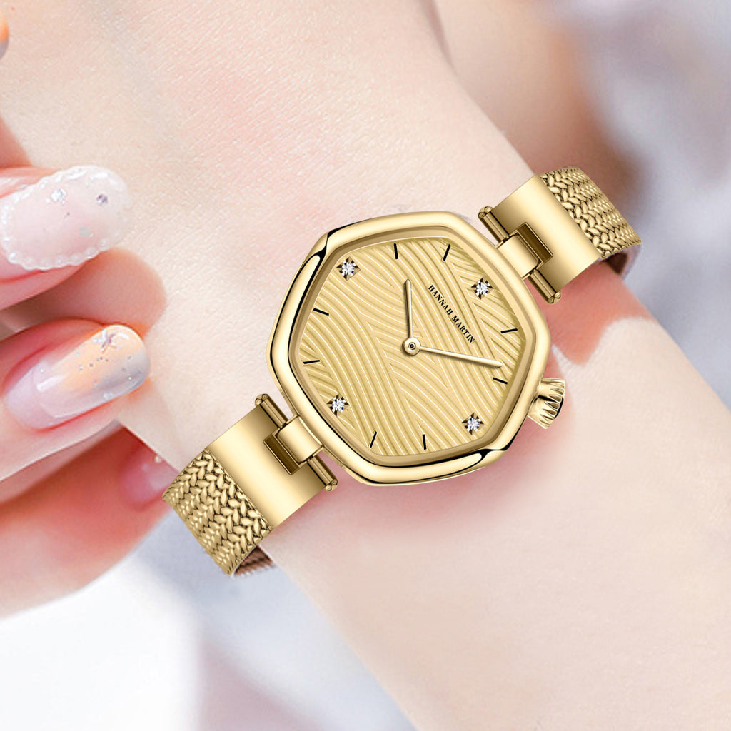 K Fashion Simple Hexagonal Movement Women's Watch