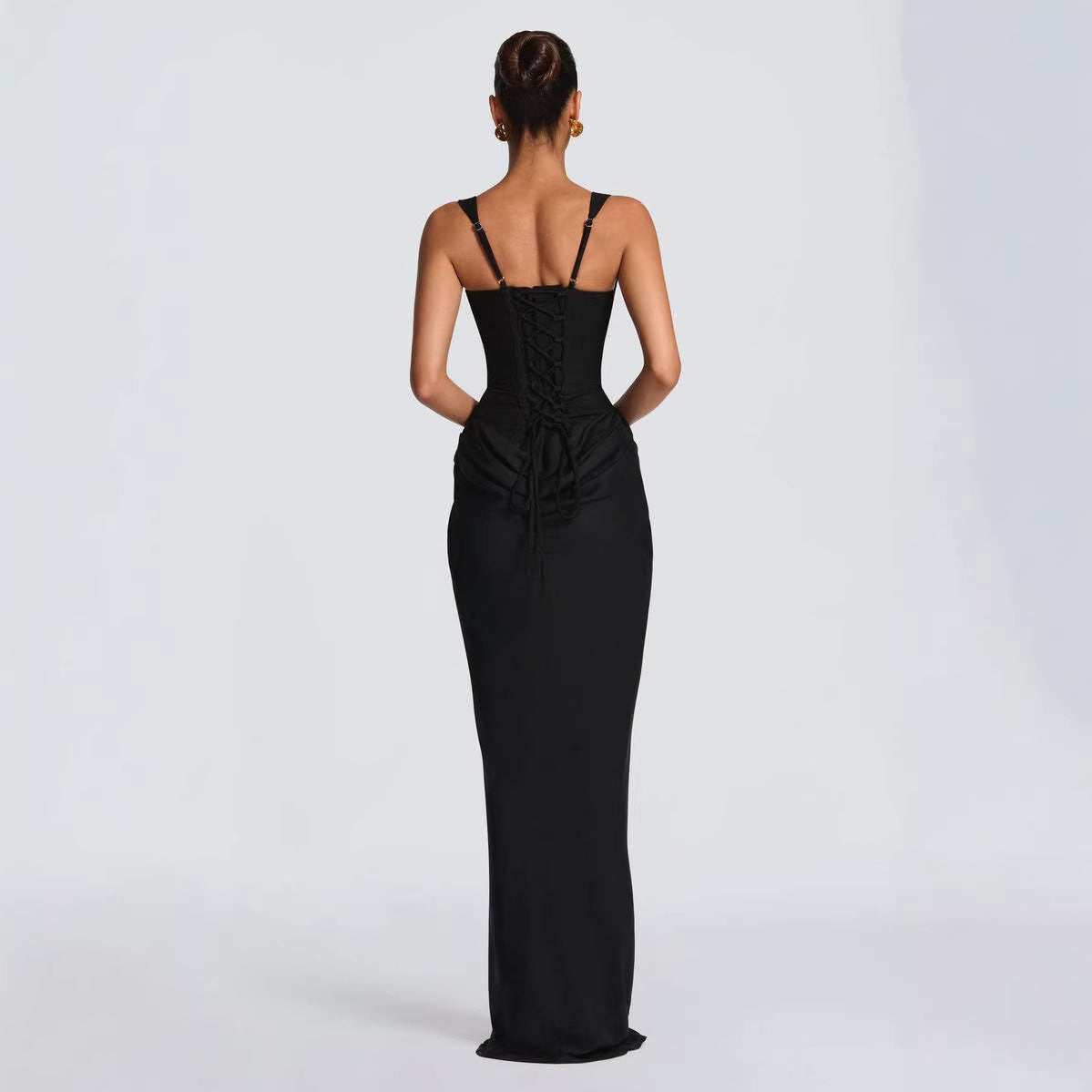 K Women's Strapless Sleeveless Sheath Maxi Dress