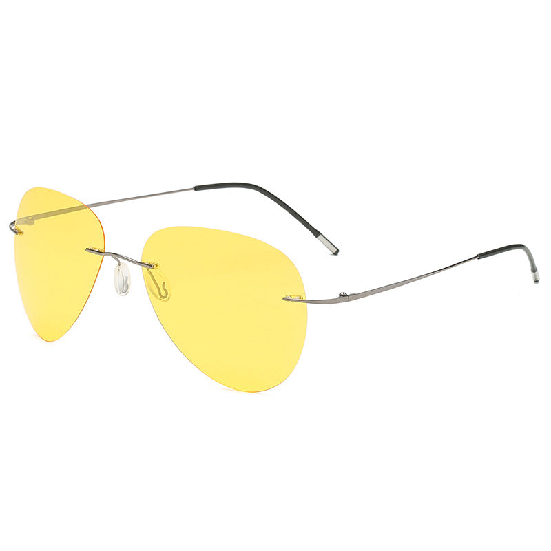 K New Frameless Ultralight Polarized Titanium Polarized Sunglasses