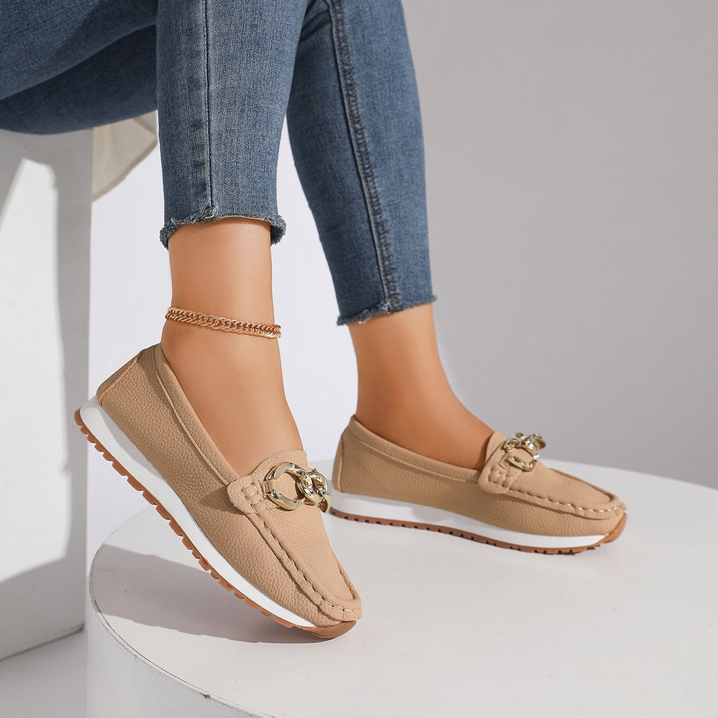 K Chains Flats Fashion Casual Comfortable