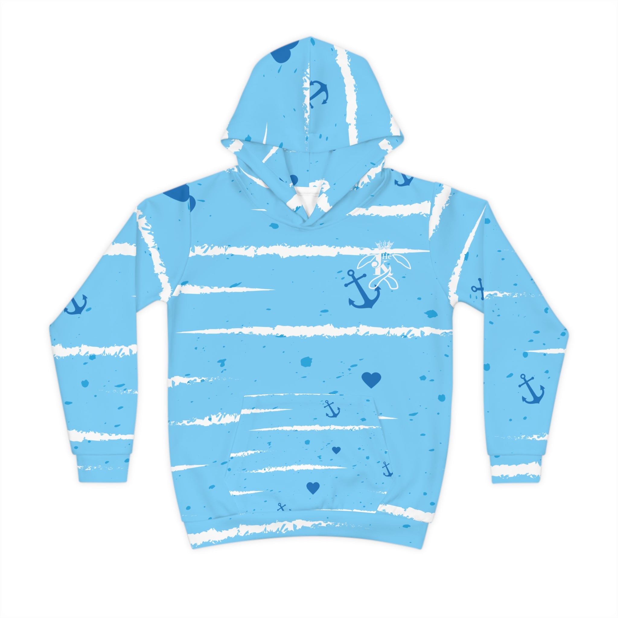 K Kids Nautical Anchor Hoodie M1W
