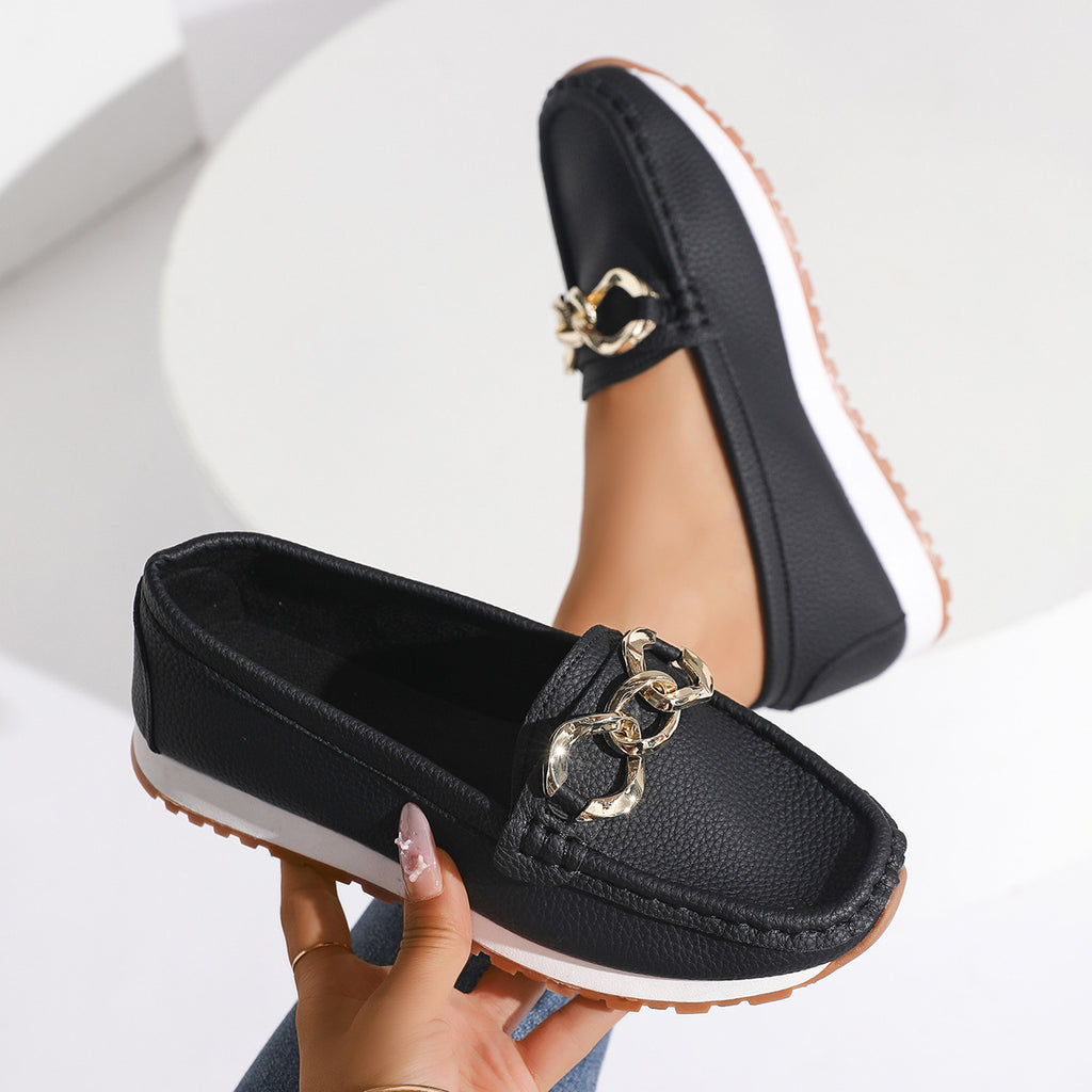 K Chains Flats Fashion Casual Comfortable