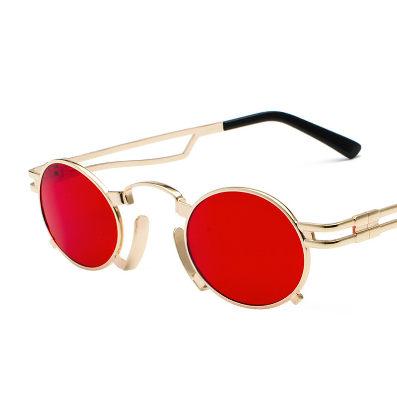 K Metal oval sunglasses