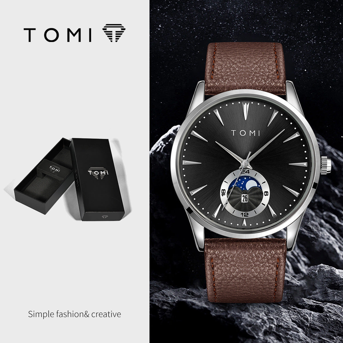 K Korean-style Fashionable Round Watch