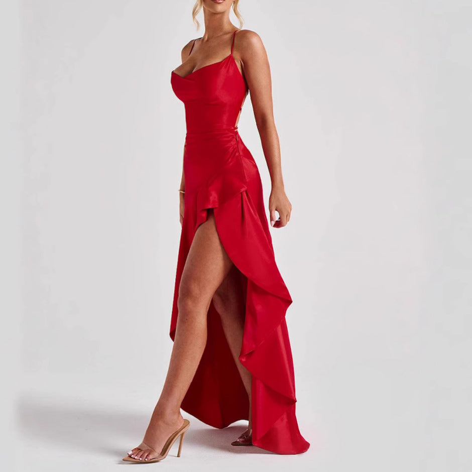 K Women's Backless Ruffles