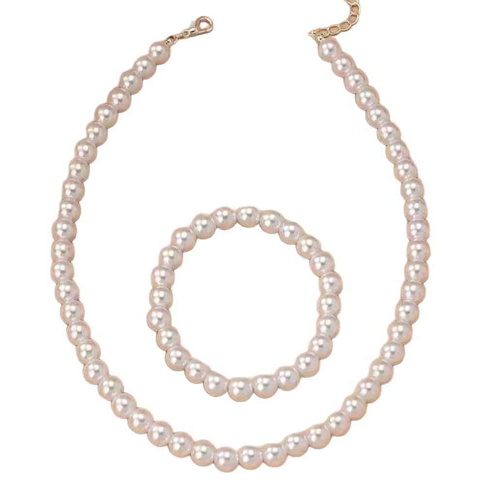 K Light-luxury Fashionable Three-piece Set Necklace Bracelet And Earrings