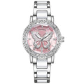 K Butterfly Diamond-encrusted Luxury Women's Watch With Calendar And Steel Strap