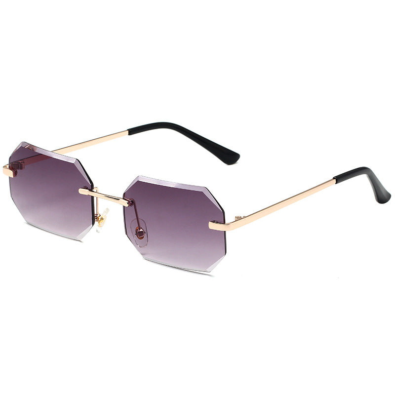 K Frameless Small Square Sunglasses Street Photo Trend