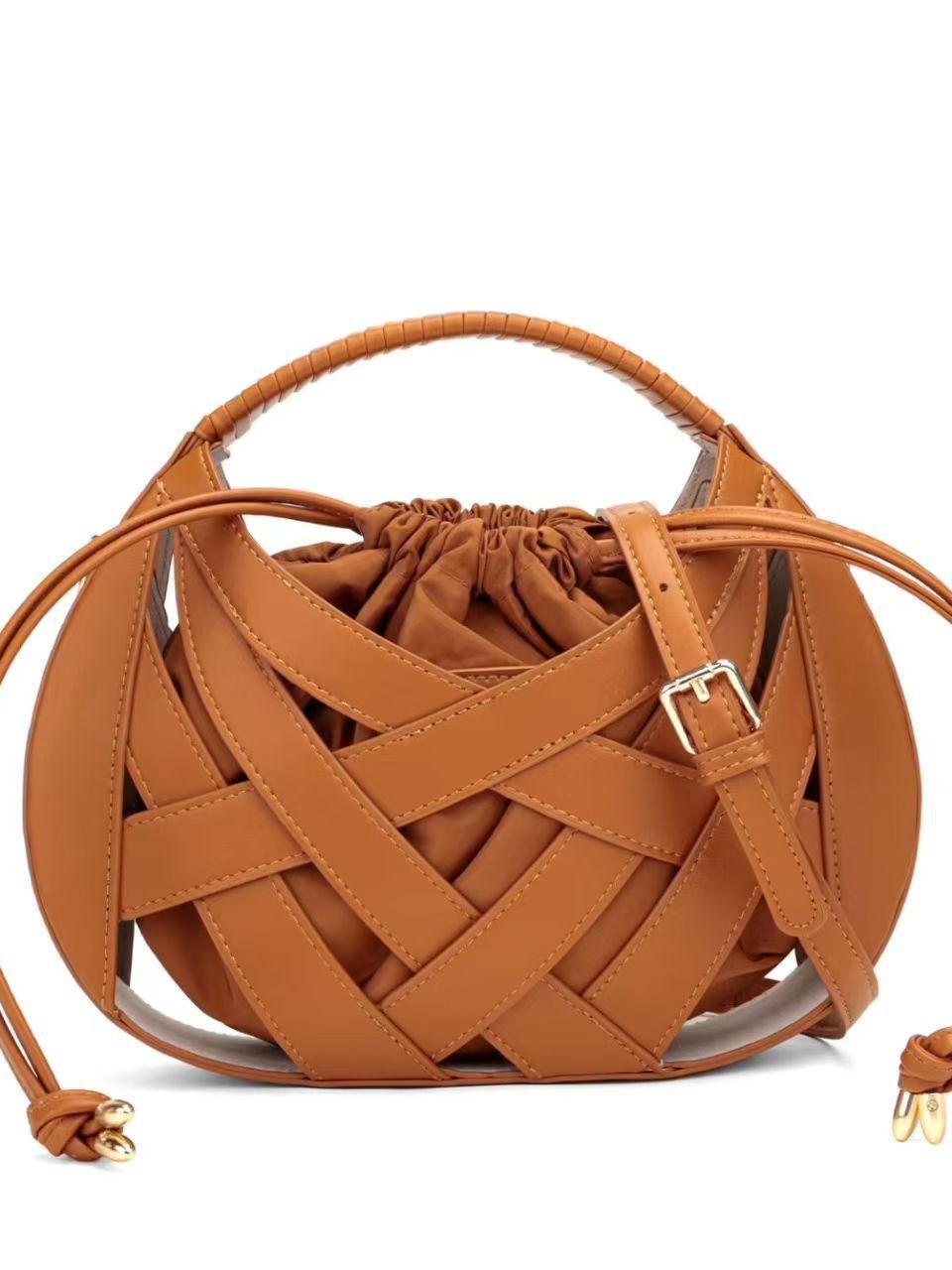 K Large-capacity Woven Hollow-out Single-shoulder Crossbody Bag