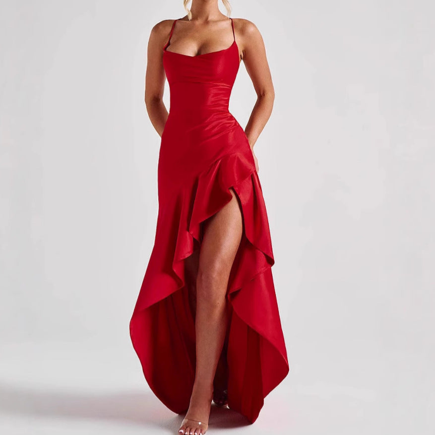 K Women's Backless Ruffles