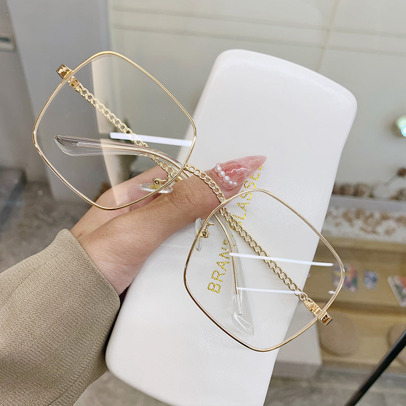 K Large Frame Frame Hollow Glasses Leg Sunglasses