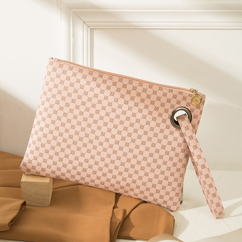 K Womens Simple Large-Capacity Clutch Bag With Print