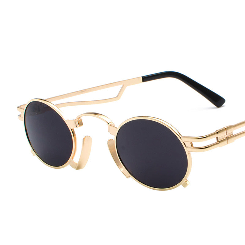K Metal oval sunglasses