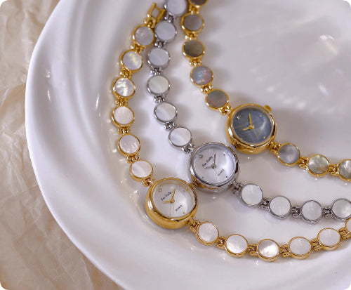 K Vintage Bracelet With Aurora-like Natural Shell Waterproof