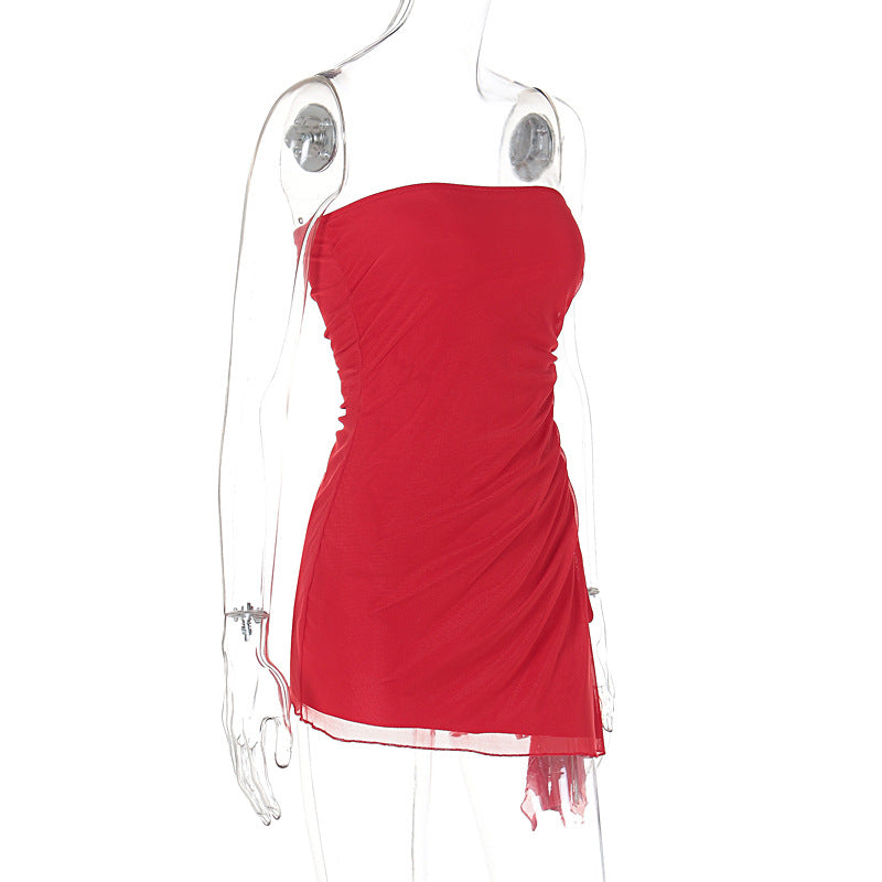 K Y2K Tube-top Split Dress