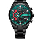 K Six-hand Steel-band Round Quartz Watch A Stylish Timepiece