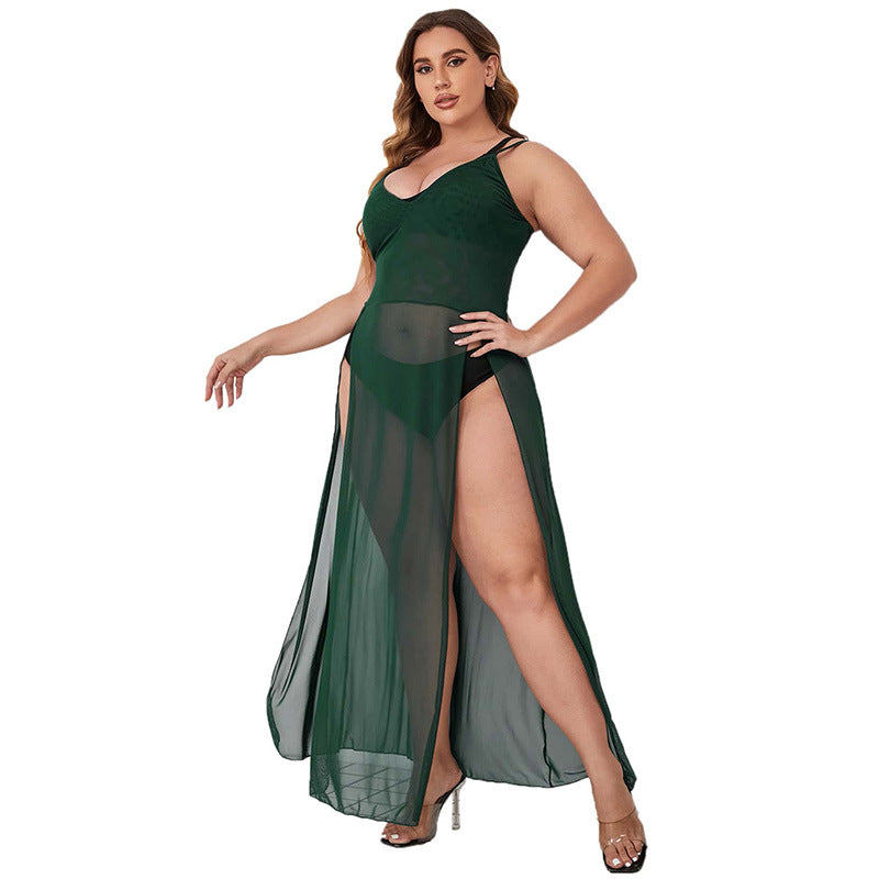 K Women's Sexy Mesh Long Dress
