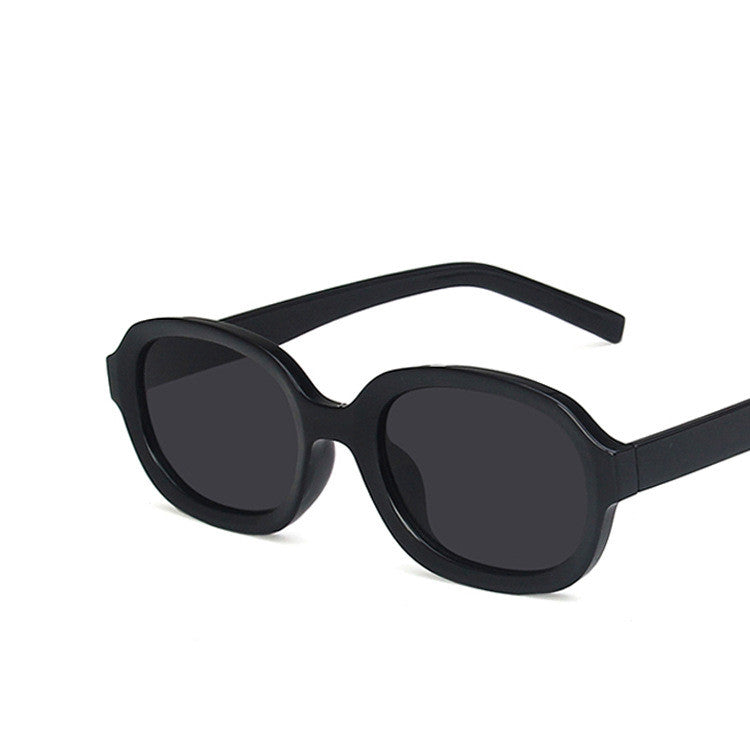 K Oval Trend Fashion Concave Statement Sunglasses