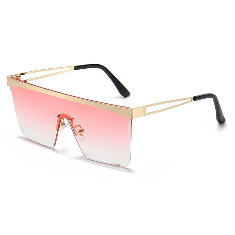 K European And American Square Pair Sunglasses One-piece Lens