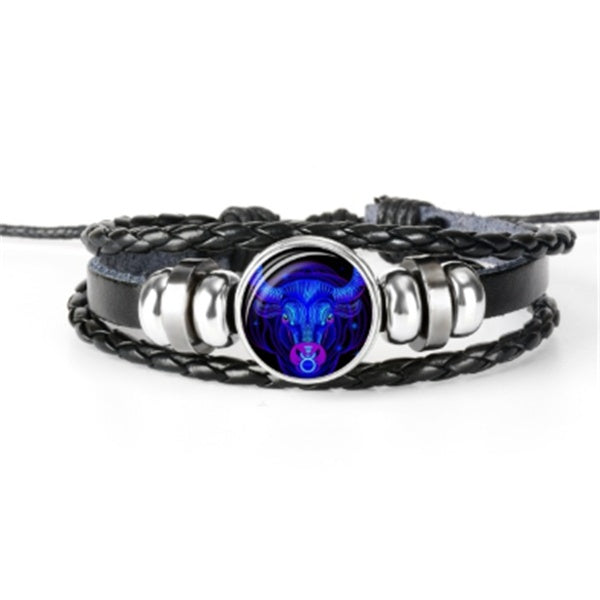 K 12 Zodiac Constellation Bracelet Luminous Braided Design Bracelet For Men Women Kids