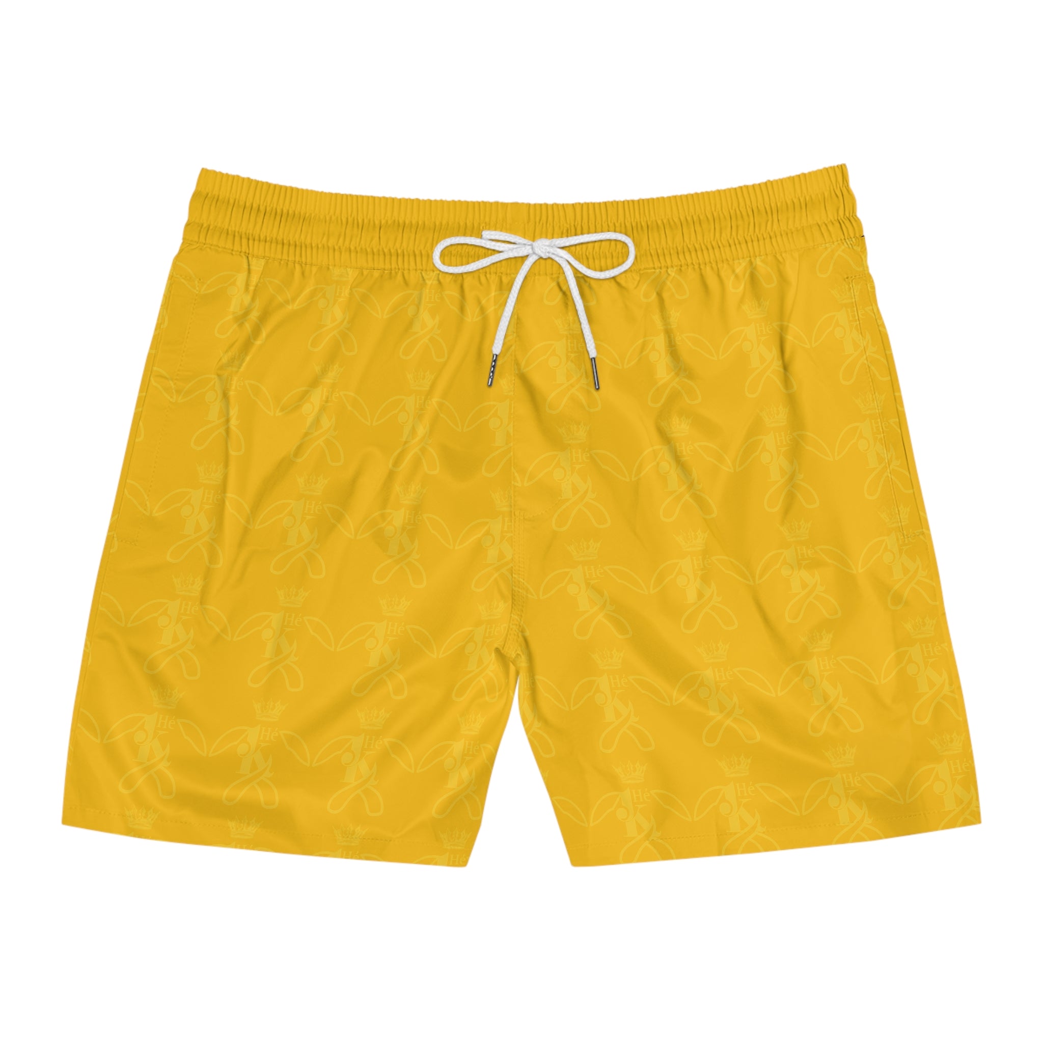 K Yellow Palm Pattern Swim Shorts M3G