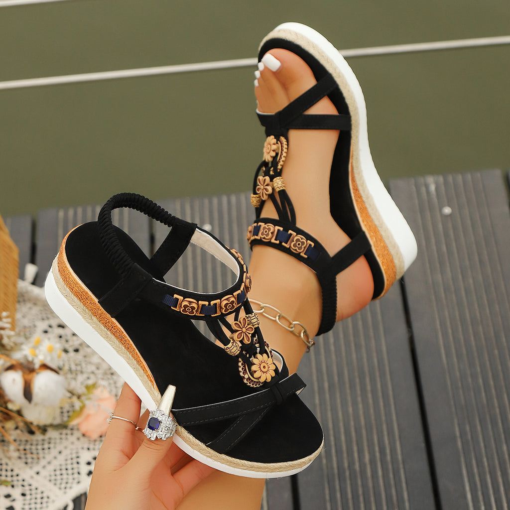 K Thick Bottom Wedge Sandals