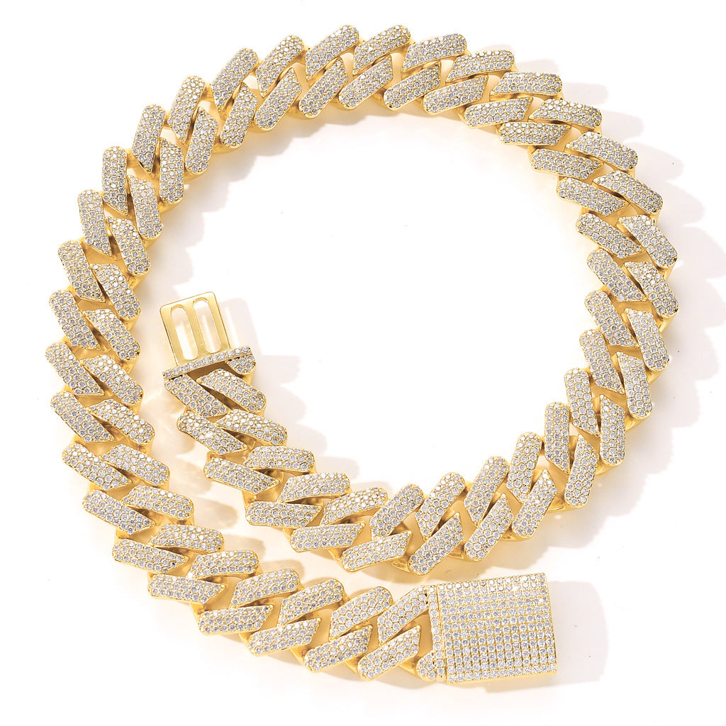 K Full zircon hip hop necklace
