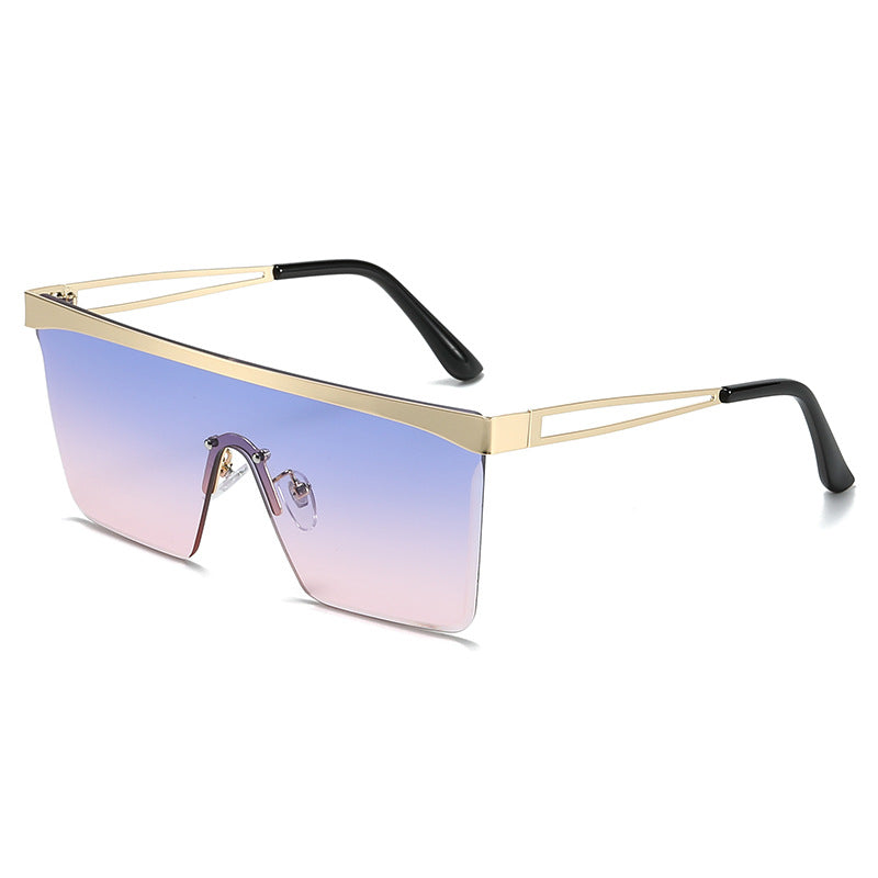 K European And American Square Pair Sunglasses One-piece Lens