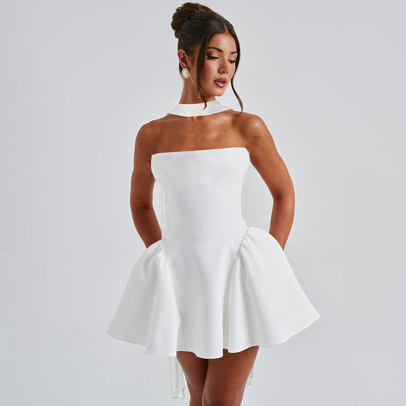 K Sexy Tube Top Dress With Back Zipper