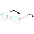 K Frameless Small Square Sunglasses Street Photo Trend