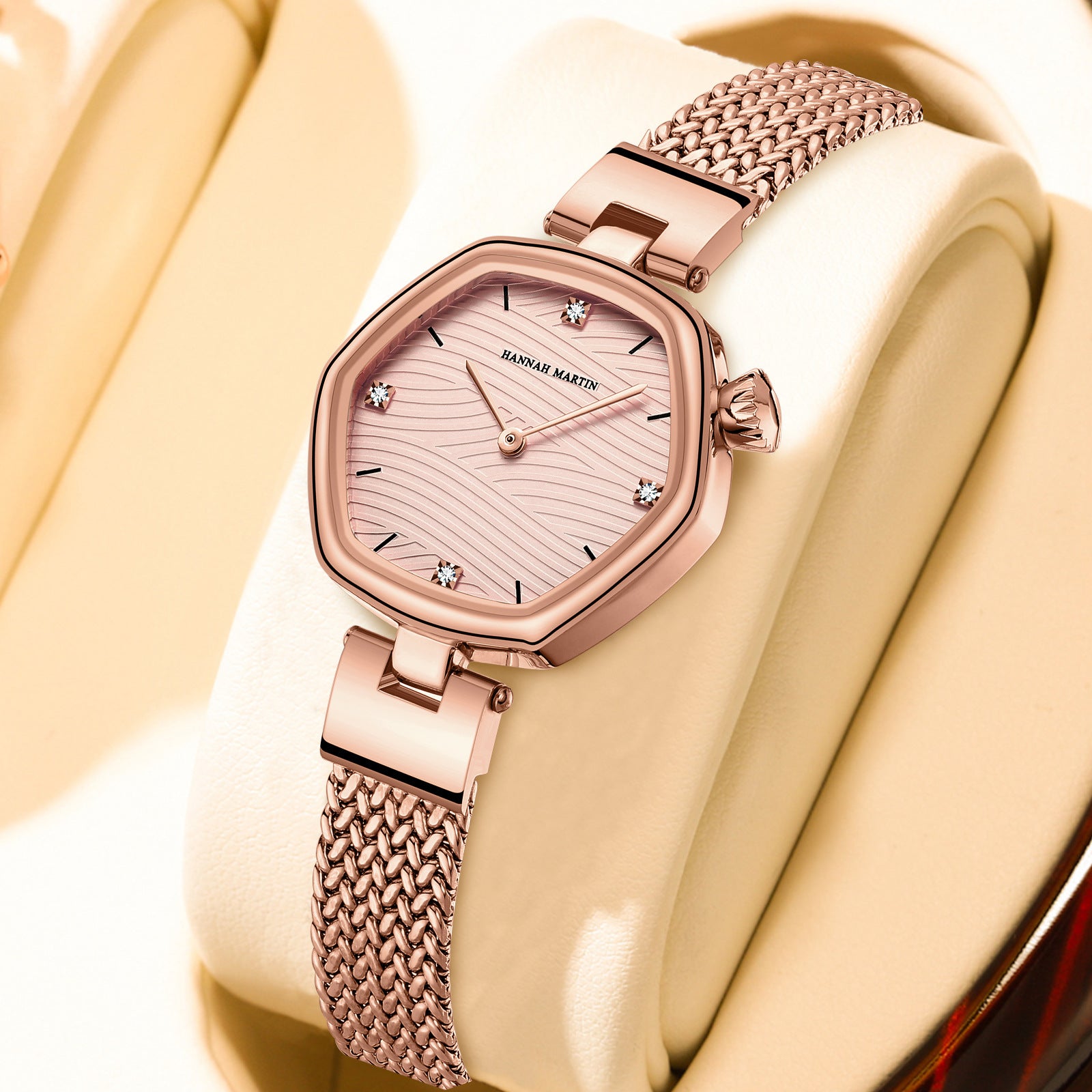 K Fashion Simple Hexagonal Movement Women's Watch