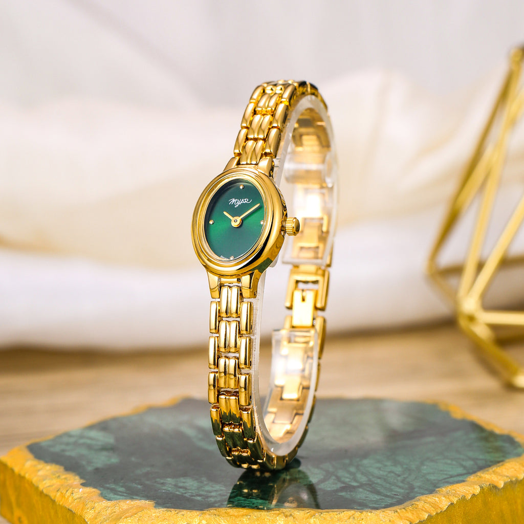 K Exquisite Oval Mini Women's Vintage Waterproof Quartz Watch