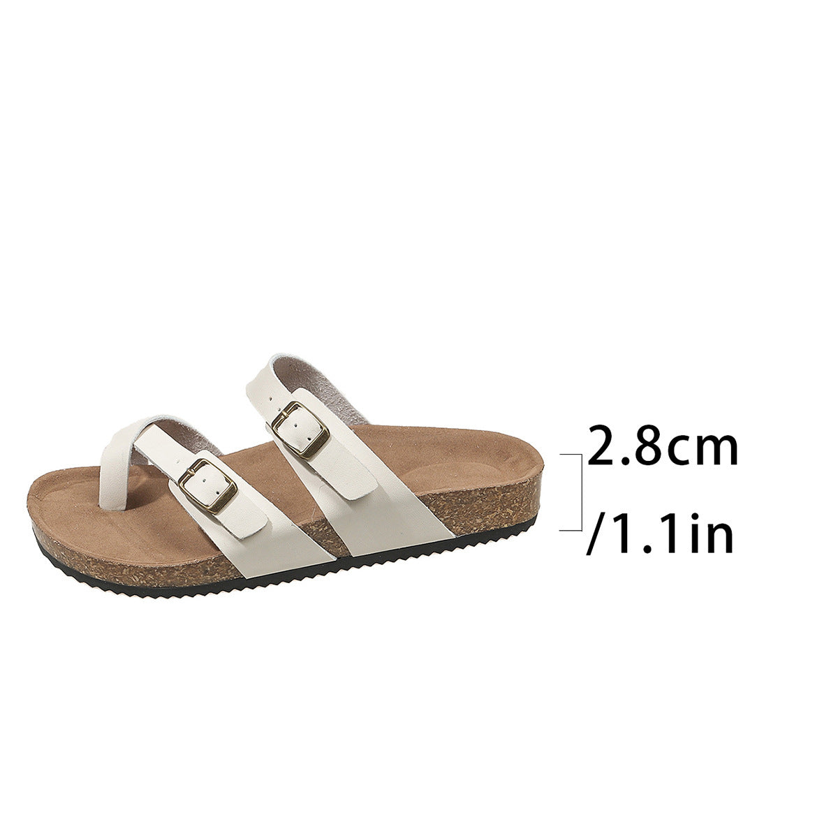 K Double Row Buckle Open Toe