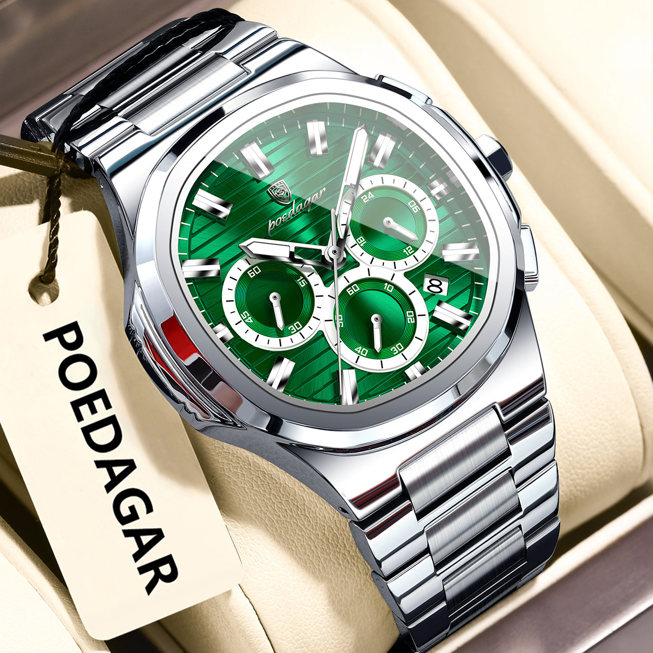 K Mens Waterproof Multifunctional Luminous Watch
