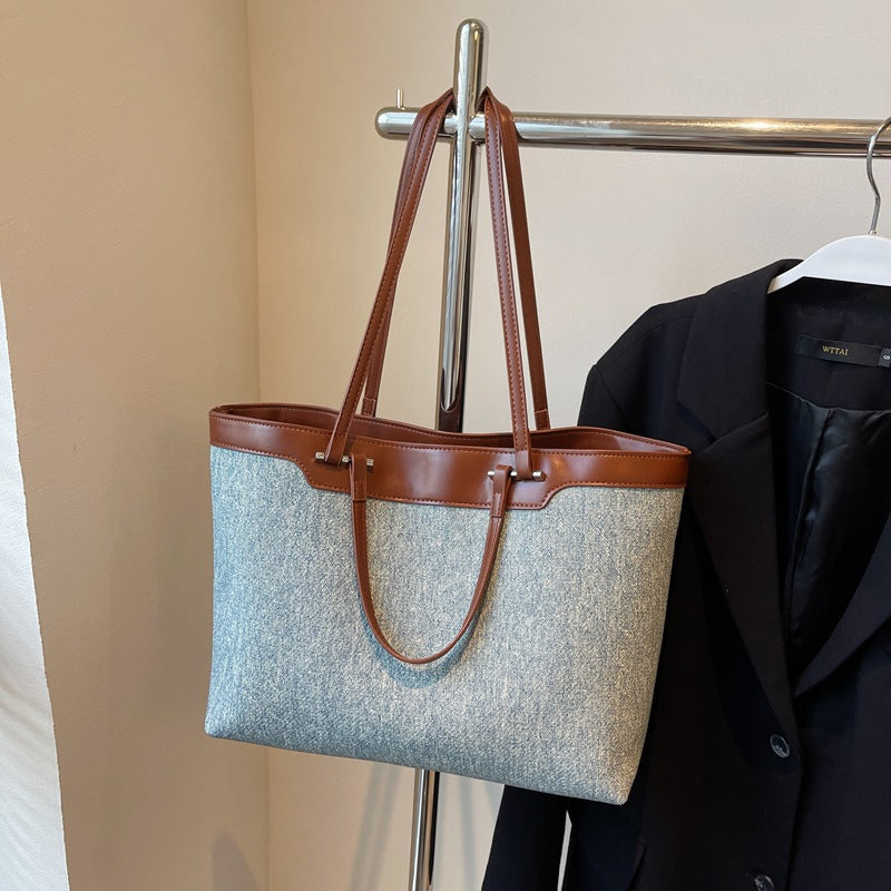 K Retro Commuter Work Tote Handbag Shoulder Bag