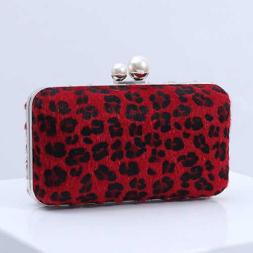K Classic Cross-Border EuropeanAmerican Leopard-Print Fashionable Shoulder Clutch Bag