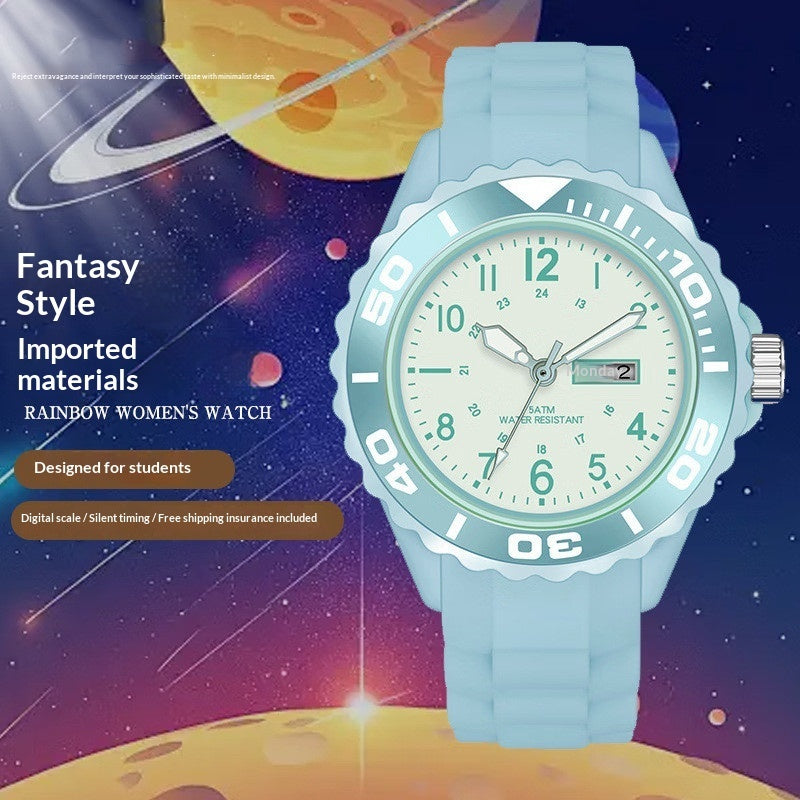 K Compact Quartz Sports Smart Couples Electronic Watch For Women
