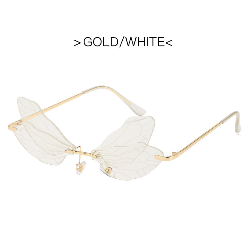 K Trend Wings Sunglasses Exaggerated Gradient Color Internet-famous Colorful Beach Glasses