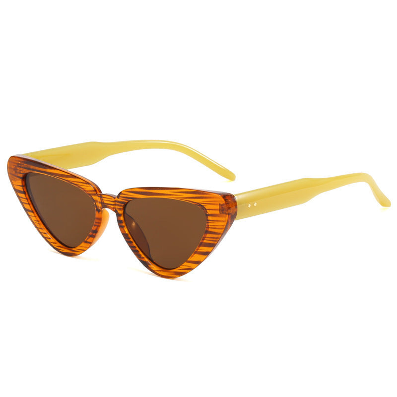 K Cat-eye Triangular Sunglasses For Women Fashionable UV Protection Shades