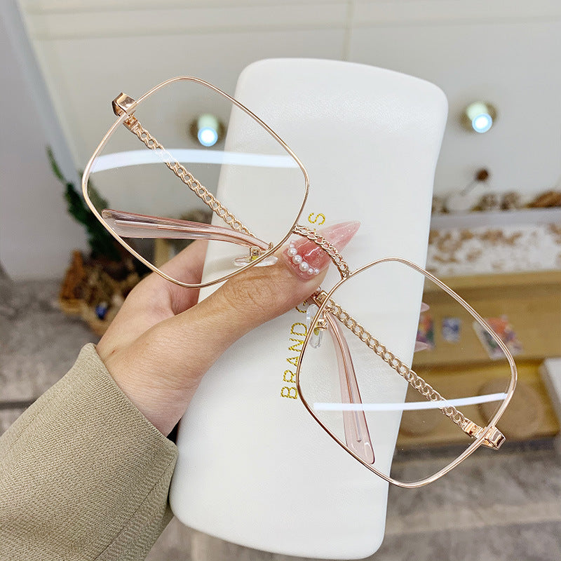 K Large Frame Frame Hollow Glasses Leg Sunglasses