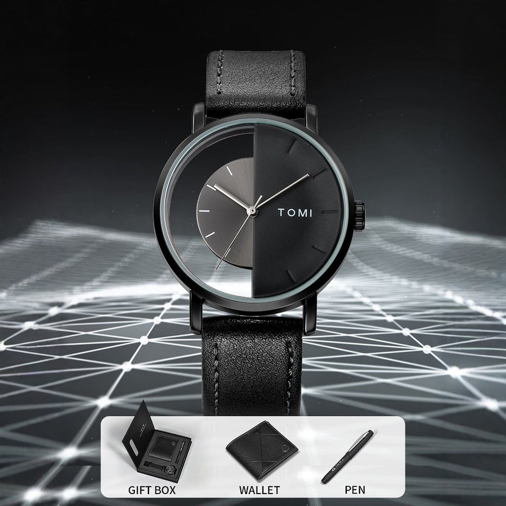 K Quartz Watch Mens Business Gift Set Box