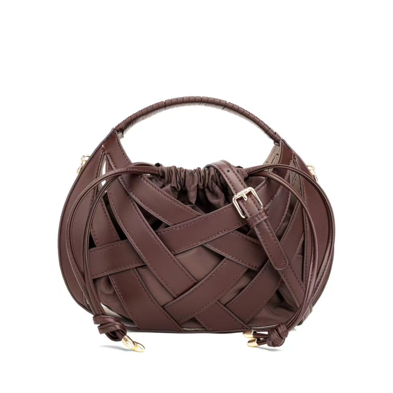 K Large-capacity Woven Hollow-out Single-shoulder Crossbody Bag