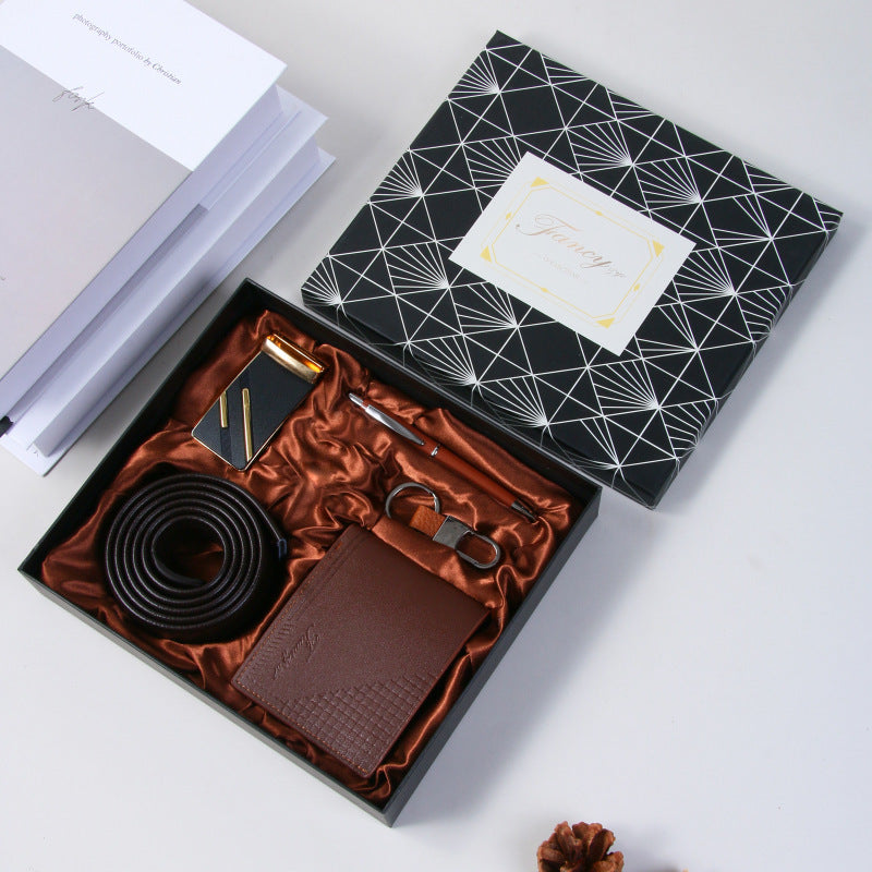 K Cross-Border Men's Gift Business Gift Suit Belt Wallet For Boyfriend Valentine's Day Christmas Gift
