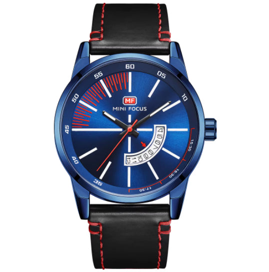 K Mens Sports Watch With Calendar Luminous Display Waterproof And Genuine Leather Strap